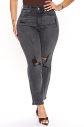 Tobi High Rise Mom Jeans - Black Ins Street